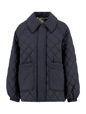 New, BARBOUR Women's Laoise Diamond Quilted Jacket in Navy Sz 14 #SJ2652